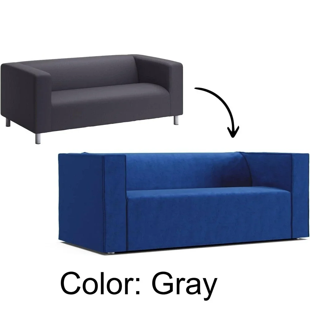 Masters of Covers Replacement Slipcover for IKEA Furniture Light Grey Textured